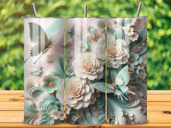 3D Butterfly Floral Tumbler Wrap V.5: A Creative Solution for Custom Drinkware