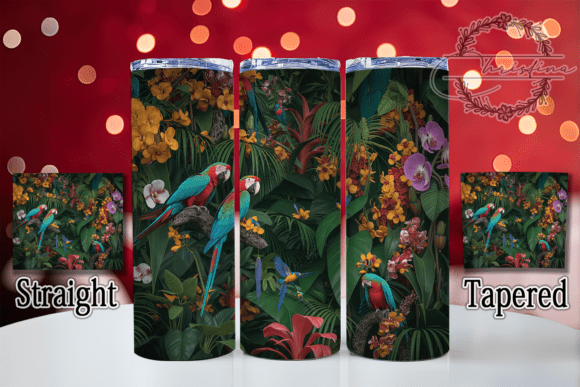 3D Colorful Tropical Parrot Tumbler: A Vibrant Addition to Your Drinkware Projects