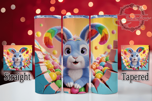 3D Cute Bunny 20oz Tumbler
