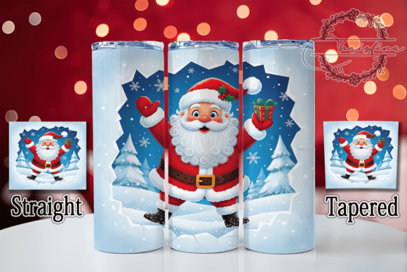 3D Funny Santa Wall Christmas Tumbler: A Festive Design for Every Occasion