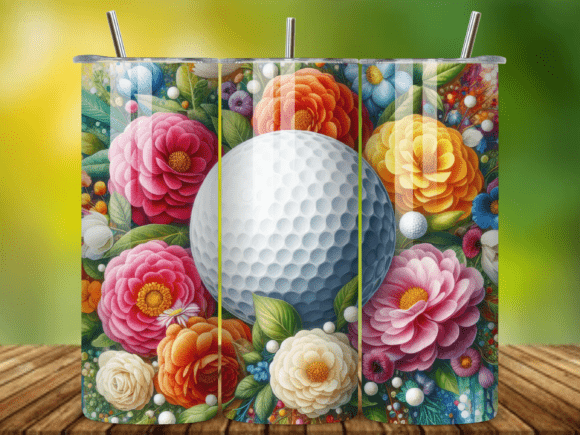 3D Golf Ball 20oz Tumbler Wrap V.5
