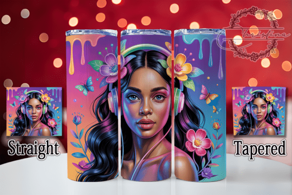 3D Graffiti Black Woman Tumbler: A Bold Addition to Your Drinkware Projects