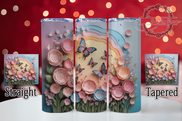 3D Inflated Elegant Butterfly Tumbler: A Stylish Addition to Your Drinkware Projects