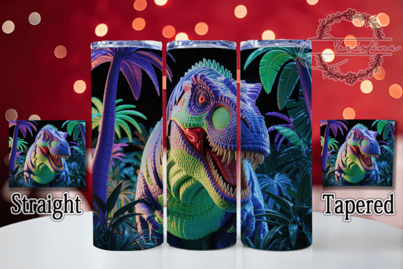 3D Jurassic T-Rex Dinosaur Tumbler