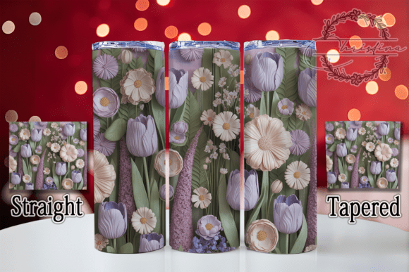 3D Pastel Tulip Daisy Tumbler: A Versatile Design for Creative Drinkware Projects