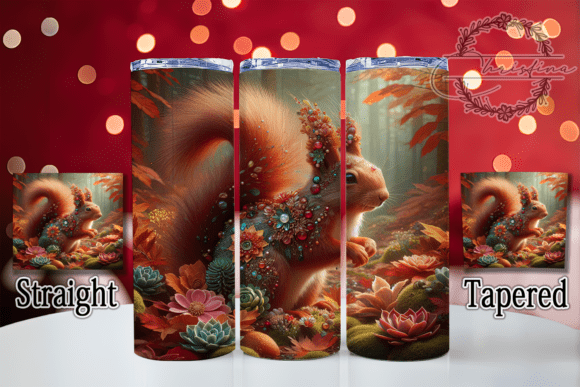 3D Squirrel Wildlife Nature Tumbler Wrap