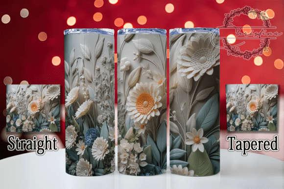 3D Vibrant Wildflower Daisy Tumbler