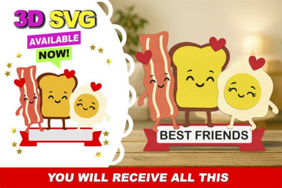 Best Friend Topper 3D SVG