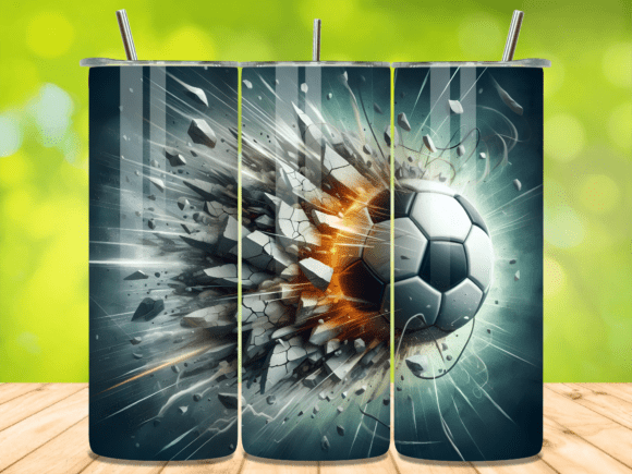 Exploding Soccer Ball 3D Tumbler Wrap: A Unique Design for Custom Creations