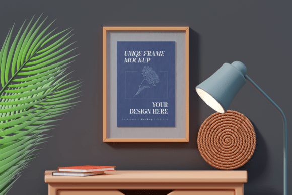 Frame Scene Gray 3D Mockup: Elevate Your Design Presentations with Style and Sophistication